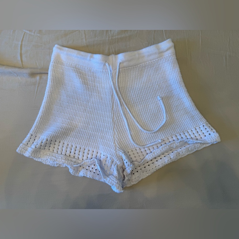 Aerie High Waist White Lounge Shorts
